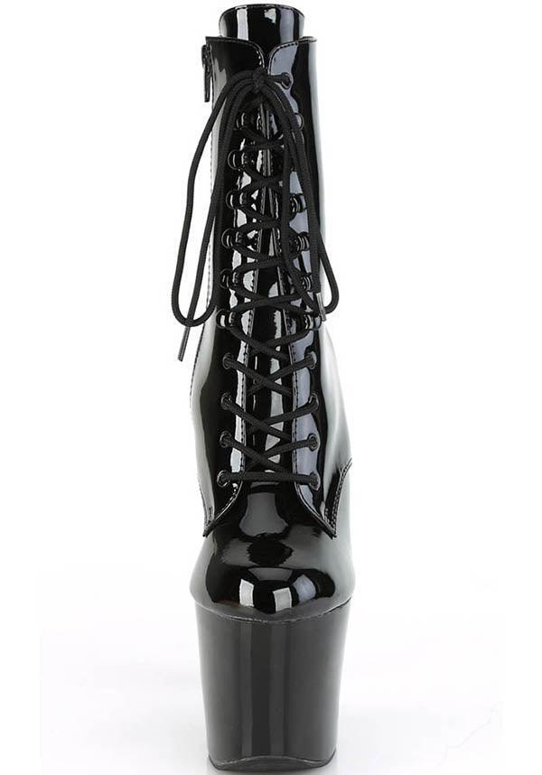 Pleaser IRONGRIP-1020 [Black Pat] - Detail View