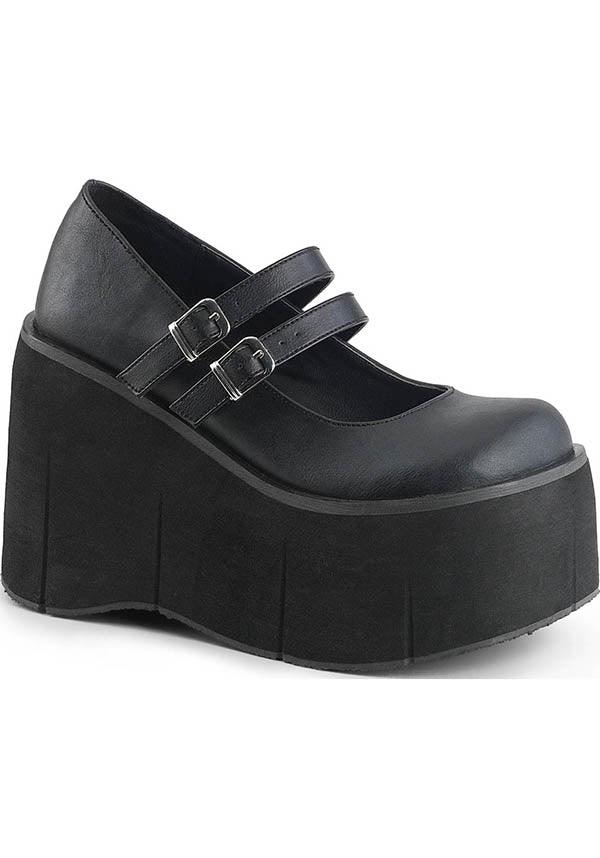 KERA-08 [Black] | PLATFORMS [IN STOCK] - Beserk - all, black, clickfrenzy15-2023, demonia, demonia shoes, discountapp, dm18082022, fp, gothic, in stock, instock, labelinstock, labelvegan, mary jane, mary janes, platform, platforms, platforms [in stock], pleaserimageupdated, pleaserrestock, shoes, vegan