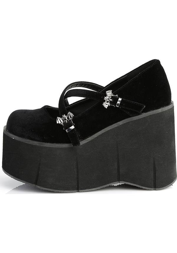 DEMONIA KERA-10 [Black Velvet] | PLATFORMS [PREORDER] - FLATS - Detail 2