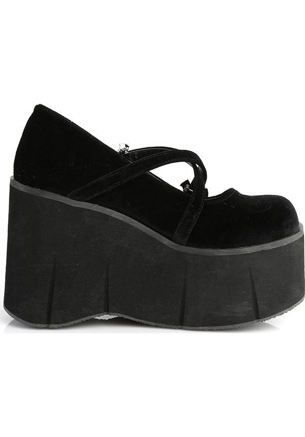DEMONIA KERA-10 [Black Velvet] | PLATFORMS [PREORDER] - FLATS - Detail 4