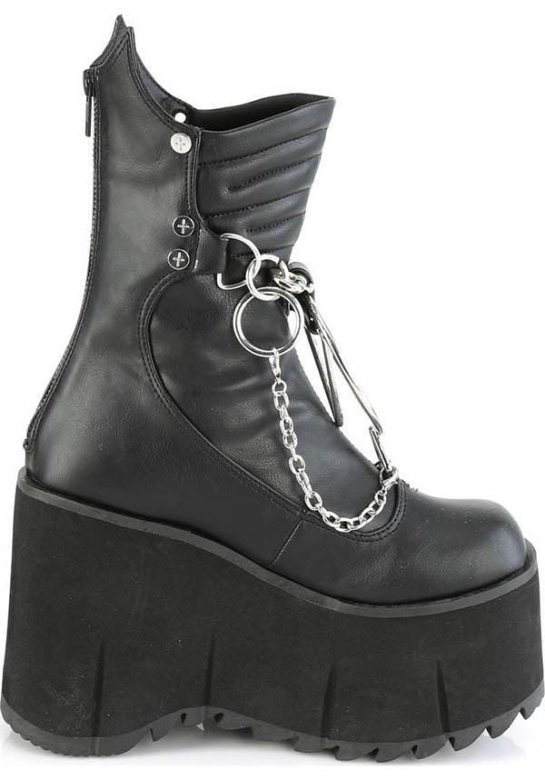 DEMONIA KERA-130 [Black] | PLATFORM BOOTS [PREORDER] - BOOTS - Detail 4