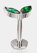 Oufer Leaf [Silver/Green] - Front