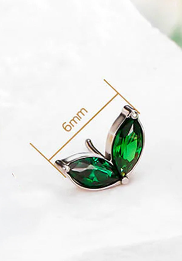 Oufer Leaf [Silver/Green] - Close Up