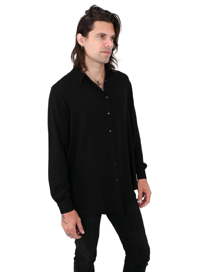 Memphis Oversize [Solid Black] | LONG SLEEVE SHIRT