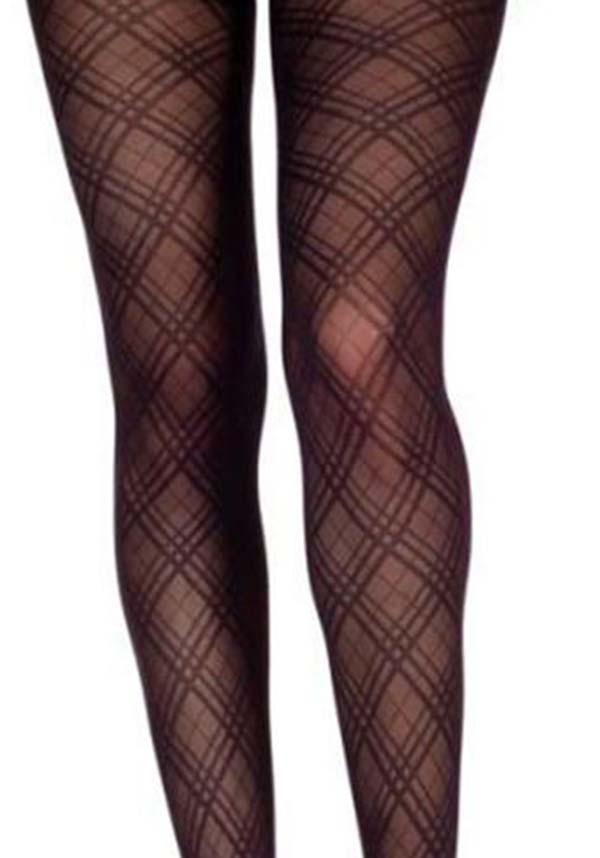 MUSIC LEGS Mesh Argyle | STOCKINGS - Back