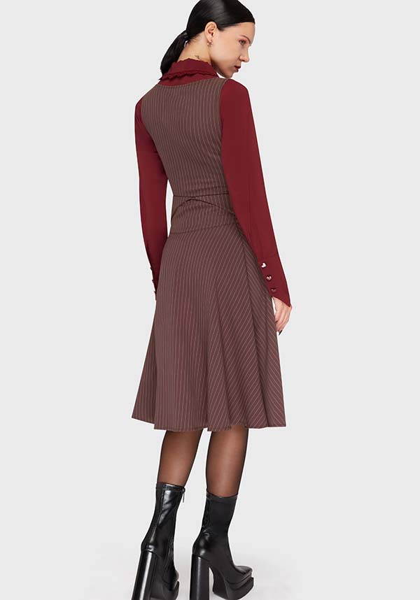 KILLSTAR Midnight Gaze [Brown] | MIDI SKIRT - SKIRTS - Detail 3