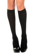 MUSIC LEGS Opaque Black | KNEE HIGH SOCKS - Front