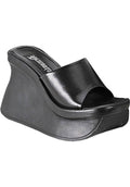 DEMONIA PACE-01 [Black] | PLATFORMS [PREORDER] - SANDALS - Front View