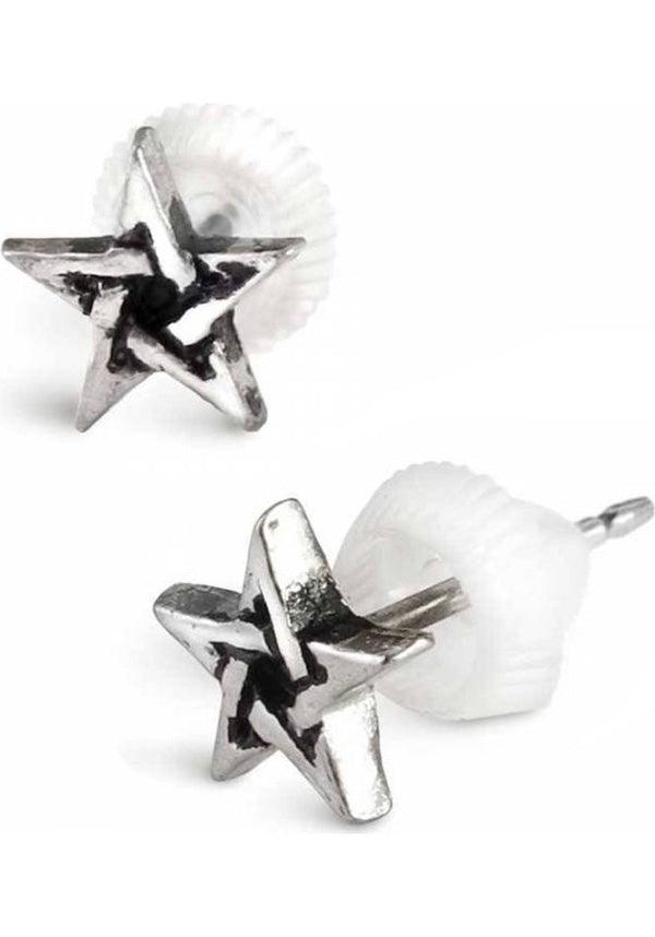 ALCHEMY GOTHIC Pentagram | EAR STUDS - Front
