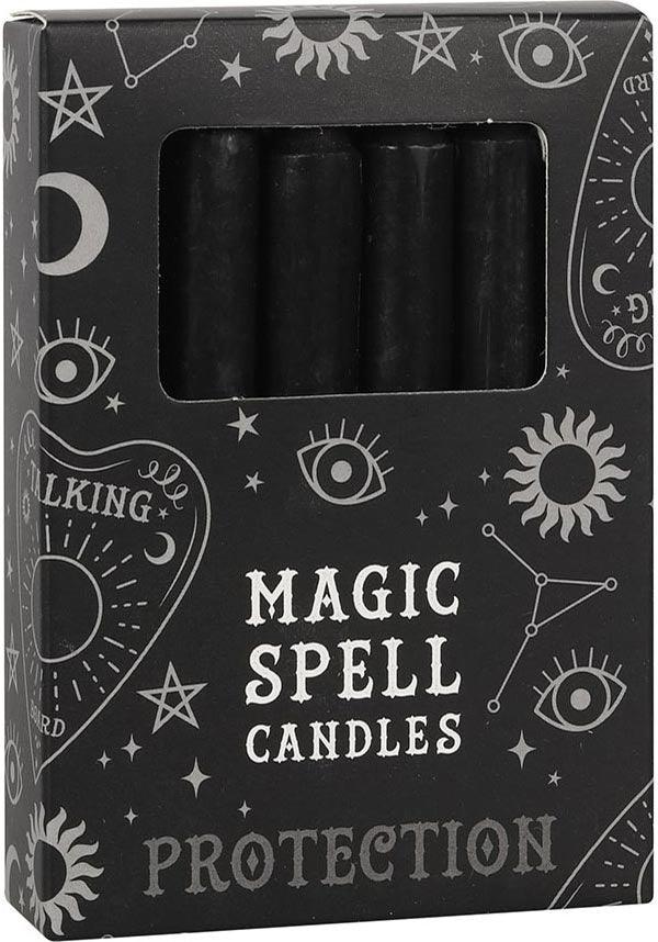 Magic Spell Candles Protection [Black] - Front View