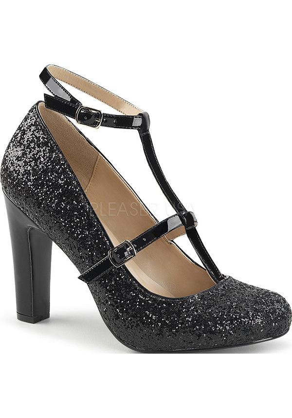 Pleaser QUEEN-01 [Black Glitter] - Product Image