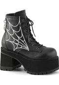 DEMONIA RANGER-105 [Black] | PLATFORM BOOTS [PREORDER] - BOOTS - Front View