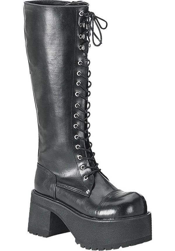 DEMONIA RANGER-302 [Black] | BOOTS [PREORDER] - BOOTS - Front View