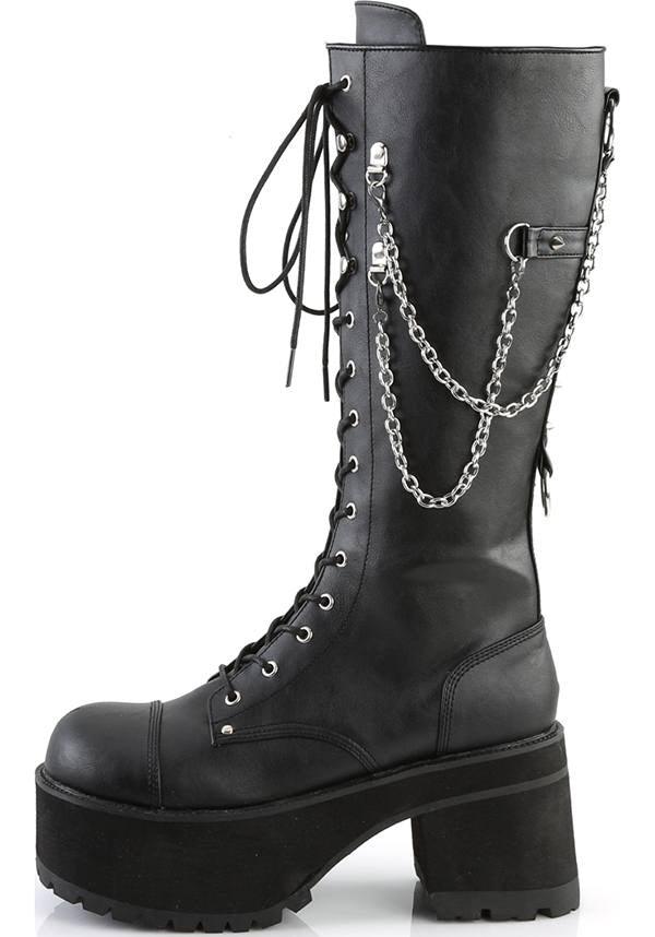 DEMONIA RANGER-303 [Black] | PLATFORM BOOTS [PREORDER] - BOOTS - Detail 2