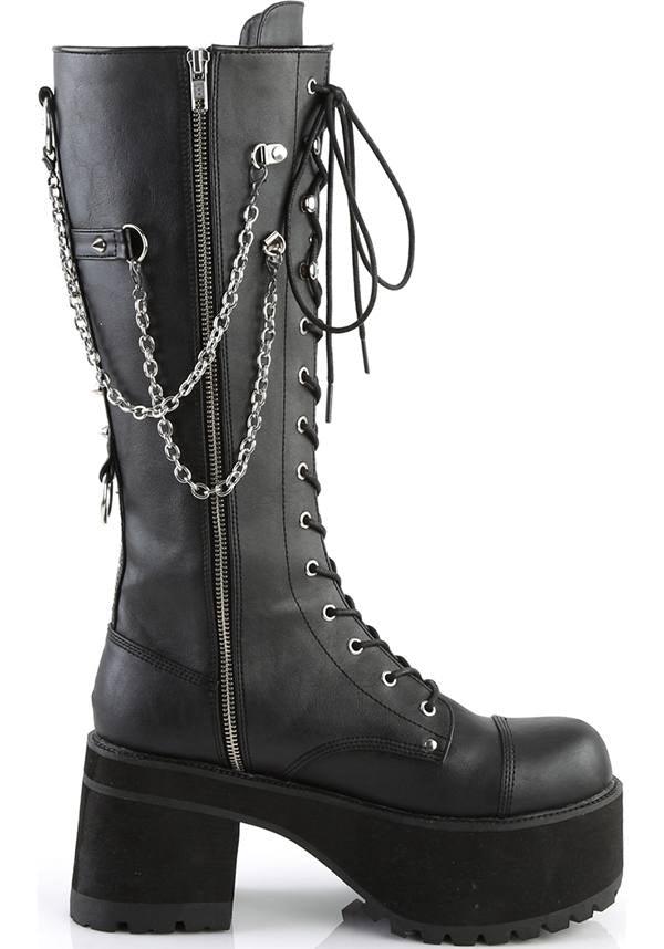DEMONIA RANGER-303 [Black] | PLATFORM BOOTS [PREORDER] - BOOTS - Detail 4
