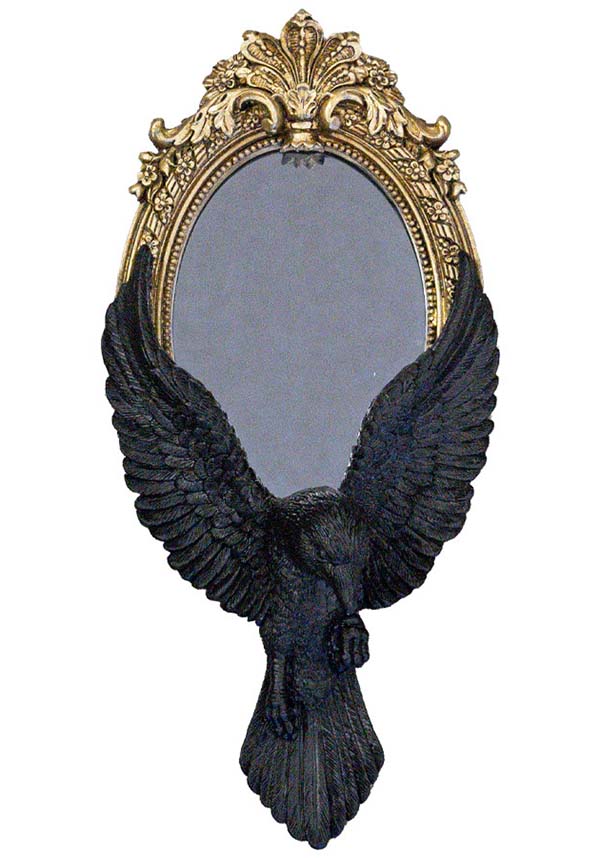 ALCHEMY GOTHIC Raven's Gaze | HAND MIRROR - Front