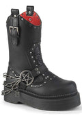 DEMONIA REBEL-56 [Black] | BOOTS [PREORDER] - BOOTS - Front View