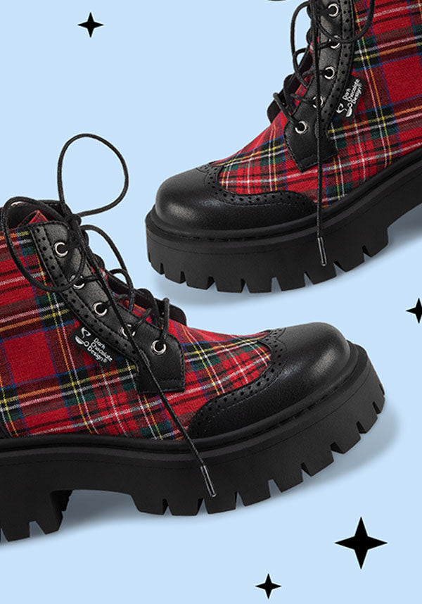 HOT CHOCOLATE Red Tartan | BOOTS - Detail 2
