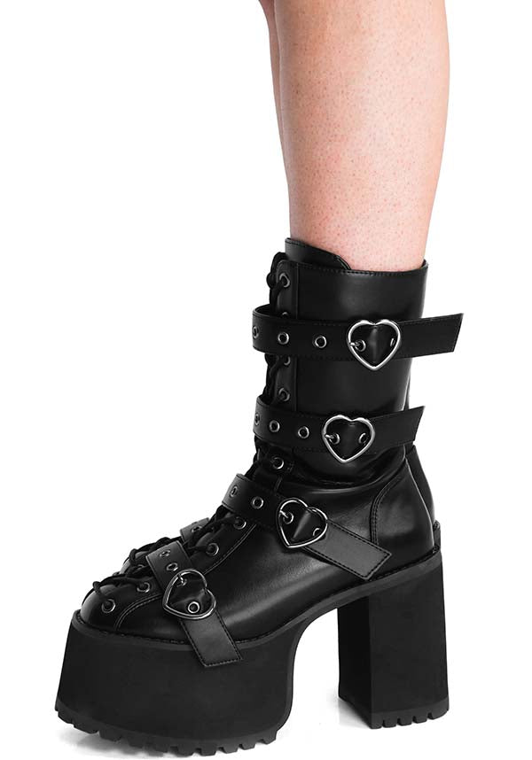 FOXBLOOD Regina Corset | PLATFORM BOOTS - Back