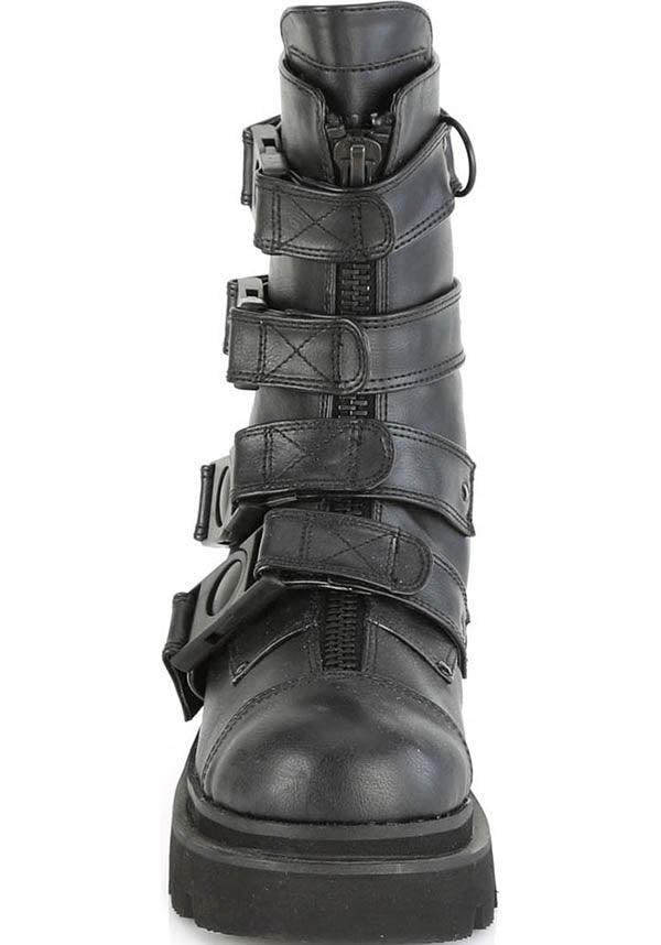DEMONIA RENEGADE-55 [Black] | BOOTS [PREORDER] - BOOTS - Back View