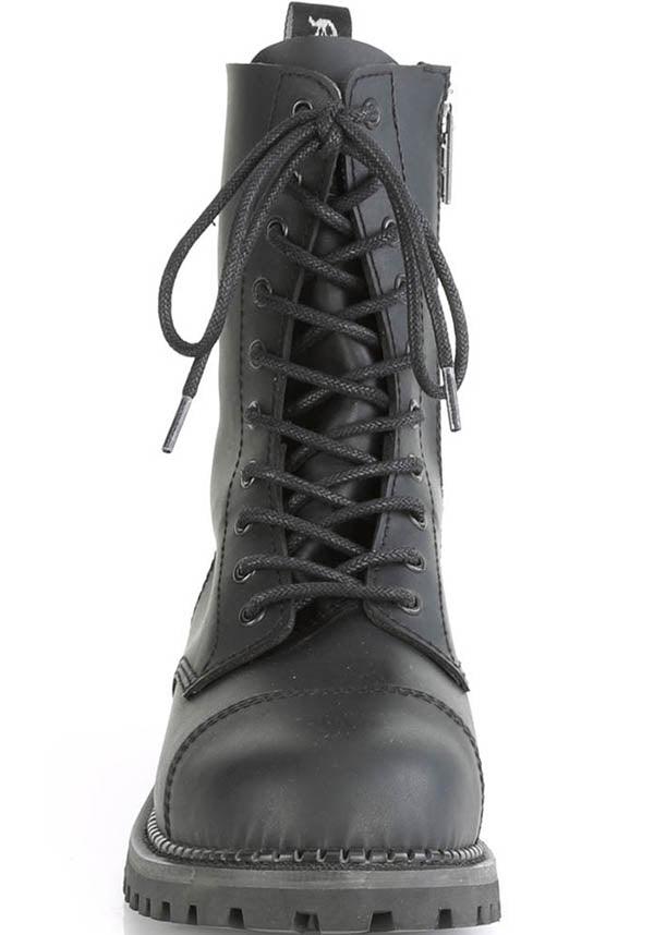 DEMONIA RIOT-10 [Black] | BOOTS [PREORDER] - BOOTS - Back View