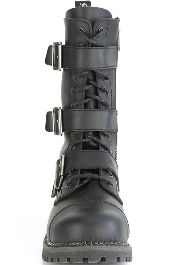 DEMONIA RIOT-12BK [Black] | BOOTS [PREORDER] - BOOTS - Back View