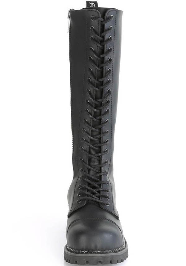 DEMONIA RIOT-20 [Black] | BOOTS [PREORDER] - BOOTS - Back View
