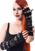 Riot | ARM WARMERS - Beserk - accessories, all, all ladies, arm warmers, aug21, black, buckle, buckles, clickfrenzy15-2023, discountapp, fp, gloves and armwarmers, goth, gothic, gothic accessories, innocentclothing, ladies, ladies accessories, mens, mens accessories, PI26684, punk, R250821, winter, winter clothing, winter wear
