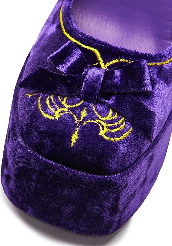 Koi Footwear Royal Manor Velvet [Purple] - Back View
