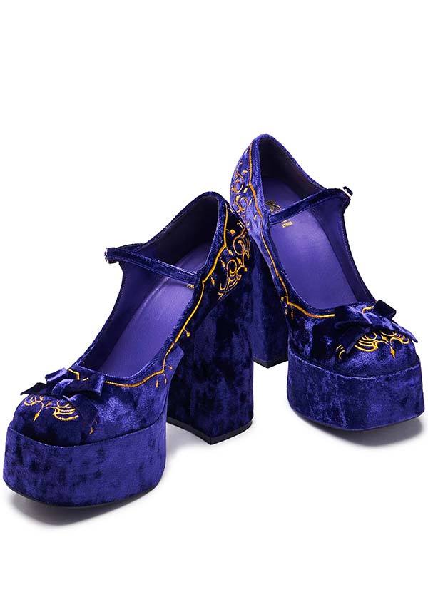 Koi Footwear Royal Manor Velvet [Purple] - Side View