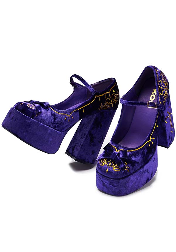 Koi Footwear Royal Manor Velvet [Purple] - Detail View