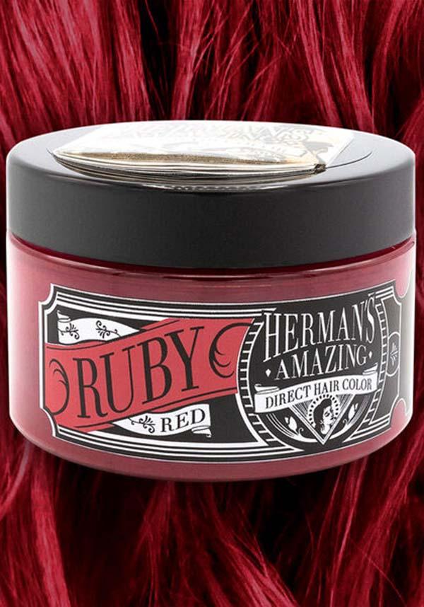 Hermans Hair Ruby Red - Back View