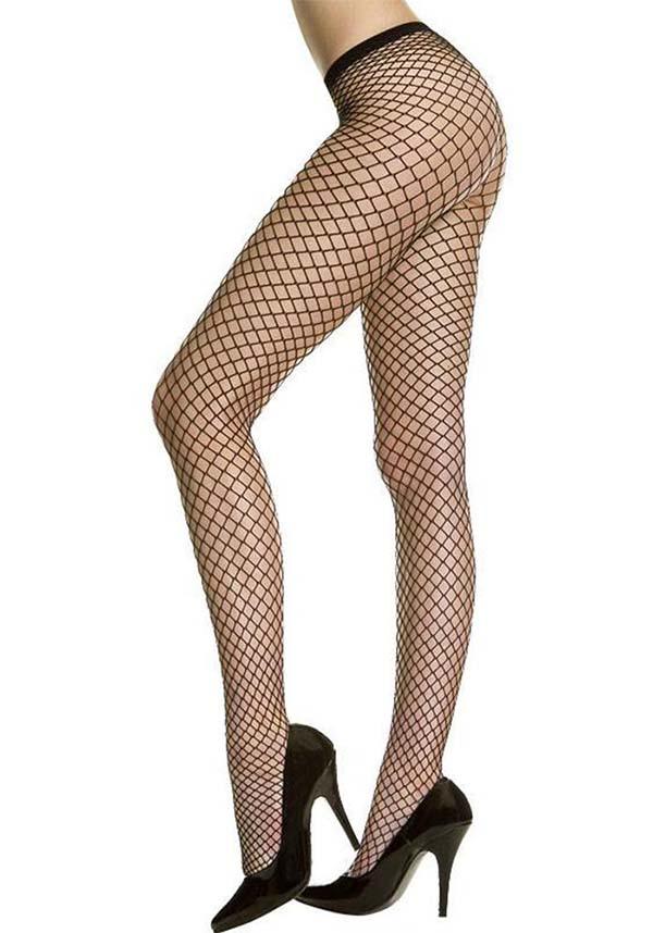 MUSIC LEGS Seamless Mini Diamond Net | PANTYHOSE - Front