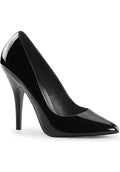 Pleaser SEDUCE-420 [Black Patent] - Front View
