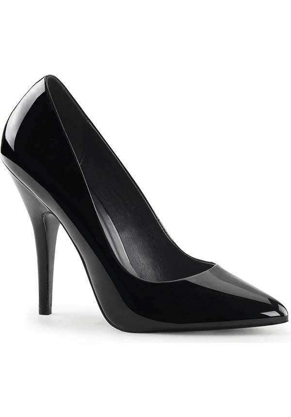 Pleaser SEDUCE-420 [Black Patent] - Front View