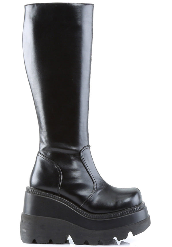 DEMONIA SHAKER-100 [Black] | PLATFORM BOOTS [PREORDER] - BOOTS - Detail 4
