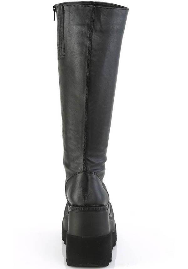 DEMONIA SHAKER-100WC [Black] | WIDE CALF PLATFORM BOOTS [PREORDER] - BOOTS - Detail 2