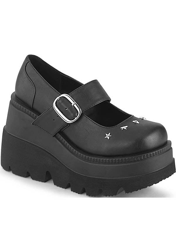 DEMONIA SHAKER-23 [Black] | PLATFORMS [PREORDER] - FLATS - Front View
