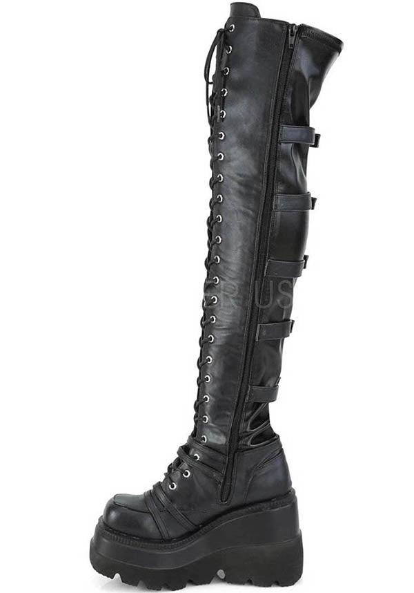 DEMONIA SHAKER-350 [Black] | PLATFORM BOOTS [PREORDER] - BOOTS - Detail 2