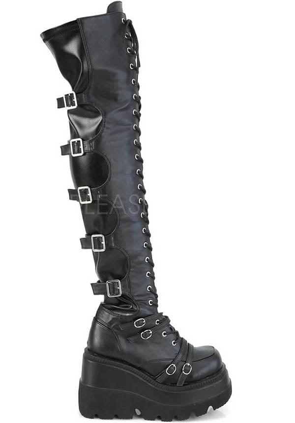 DEMONIA SHAKER-350 [Black] | PLATFORM BOOTS [PREORDER] - BOOTS - Detail 4
