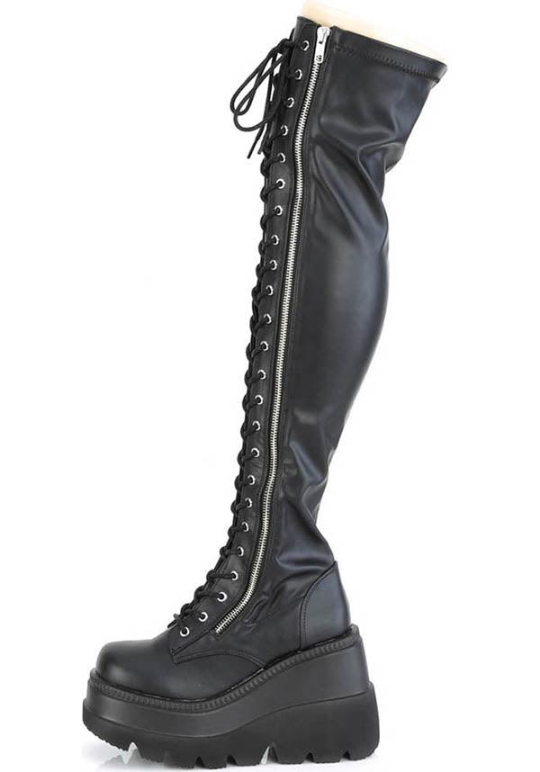 DEMONIA SHAKER-374 [Black] | PLATFORM BOOTS [PREORDER] - BOOTS - Detail 3