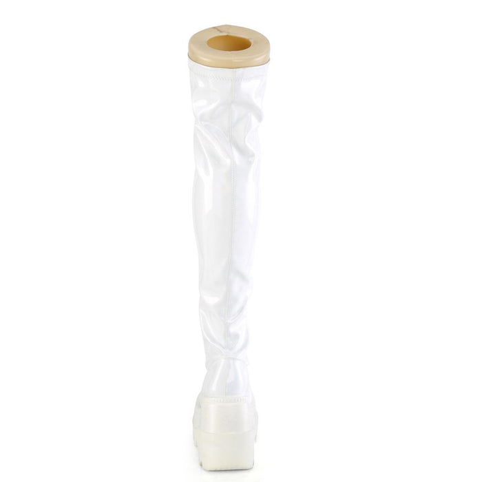 DEMONIA SHAKER-374 [White Hologram] | PLATFORM BOOTS [PREORDER] - PLATFORM BOOTS - Detail 6