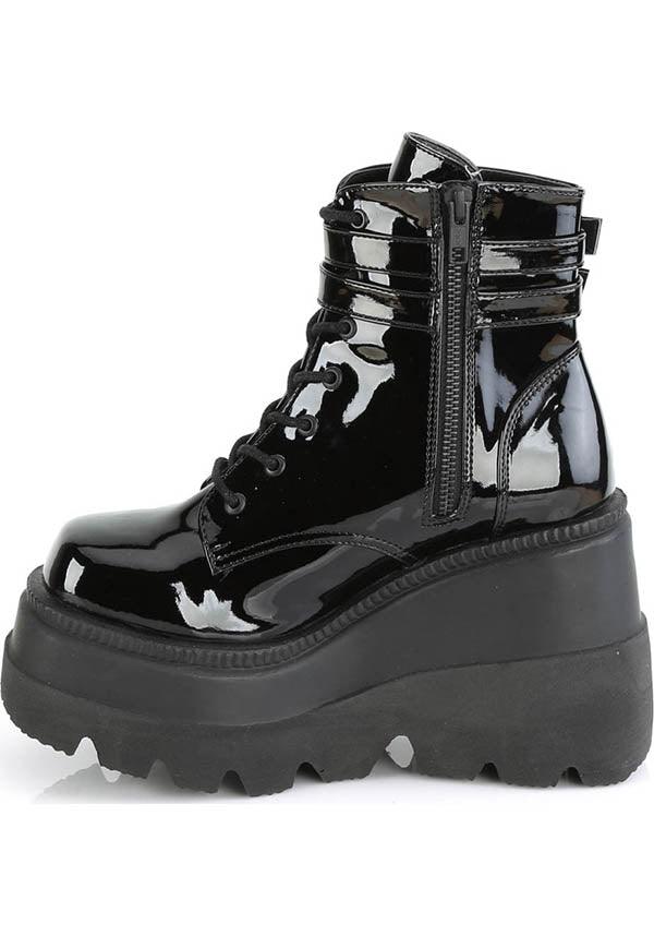 DEMONIA SHAKER-52 [Black Patent] | PLATFORM BOOTS [PREORDER] - BOOTS - Detail 2