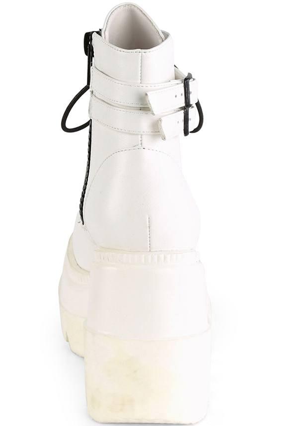 DEMONIA SHAKER-52 [White] | PLATFORM BOOTS [PREORDER] - BOOTS - Detail 3