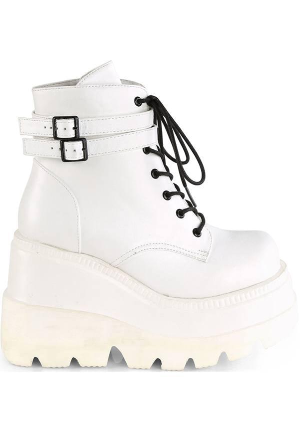 DEMONIA SHAKER-52 [White] | PLATFORM BOOTS [PREORDER] - BOOTS - Detail 4