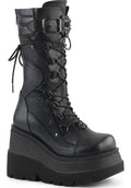 DEMONIA SHAKER-70 [Black] | PLATFORM BOOTS [IN STOCK] - BOOTS - Front View