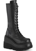 DEMONIA SHAKER-72 [Black] | PLATFORM BOOTS [PREORDER] - BOOTS - Front View