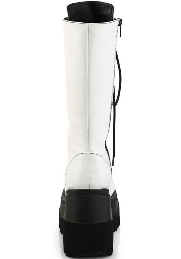 DEMONIA SHAKER-72 [White] | PLATFORM BOOTS [PREORDER] - BOOTS - Detail 3