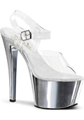 Pleaser SKY-308 [Clear/Silver Chrome] - Product Image