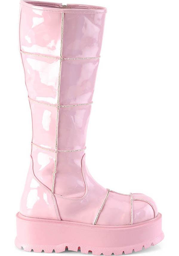 DEMONIA SLACKER-230 [Pink Holo] | BOOTS [PREORDER] - BOOTS - Detail 4